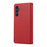 For Samsung Galaxy S25+  /  S24+ Case Multi Card Slots Zipper Leather Phone Cover with Wrist Strap - Red - 7
