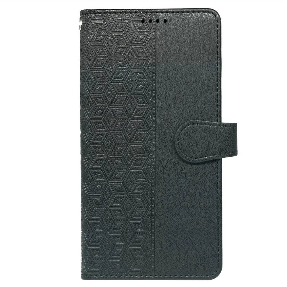 For Samsung Galaxy A18 5G / A18 4G / A17 5G / A17 4G Case with 9 Card Slots Checkered Pattern PU Leather Phone Cover - Black - 6