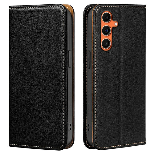 For Samsung Galaxy A18 5G / A18 4G / A17 5G / A17 4G Case Wallet RFID Blocking Leather Phone Cover Strong Magnetic Closure - Black - 1