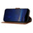 For iPhone 17 Pro Case Zipper Pocket Wallet Leather Phone Cover with Wrist Strap - Brown - 2