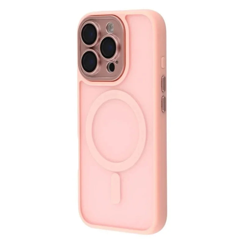 WANLONFENG For iPhone 16 Pro Back Cover Compatible with MagSafe  QB1 Series PC TPU Shockproof Phone Case - Pink - 3