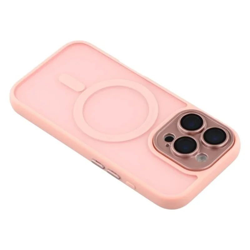 WANLONFENG For iPhone 16 Pro Back Cover Compatible with MagSafe  QB1 Series PC TPU Shockproof Phone Case - Pink - 4