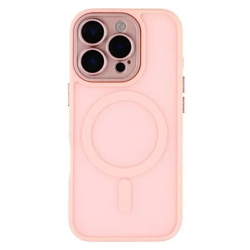 WANLONFENG For iPhone 16 Pro Max Back Cover Compatible with MagSafe  QB1 Series PC TPU Shockproof Phone Case - Pink - 1