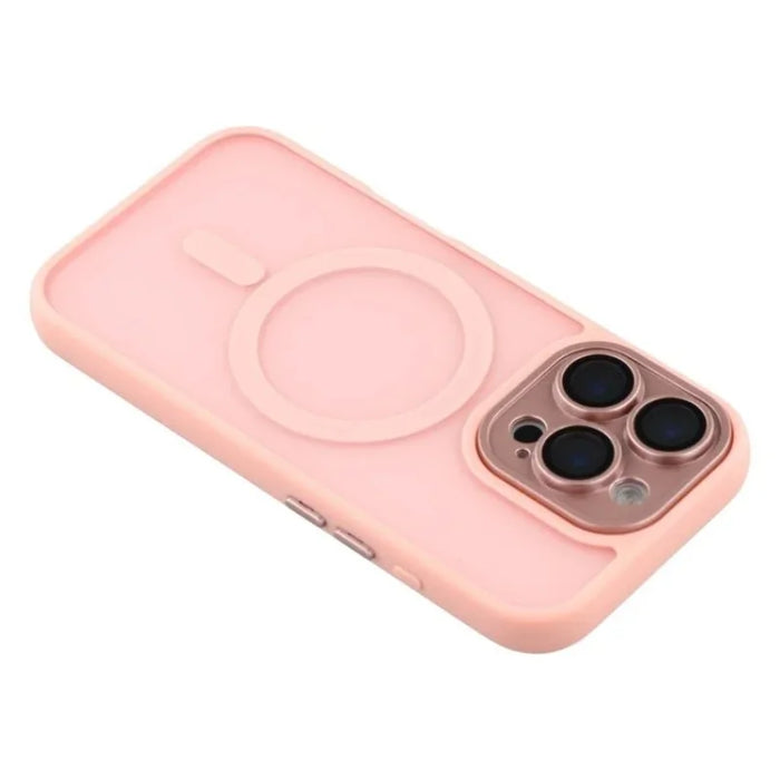 WANLONFENG For iPhone 16 Pro Max Back Cover Compatible with MagSafe  QB1 Series PC TPU Shockproof Phone Case - Pink - 4