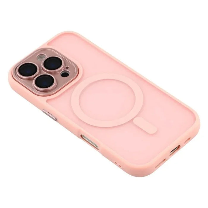 WANLONFENG For iPhone 16 Pro Max Back Cover Compatible with MagSafe  QB1 Series PC TPU Shockproof Phone Case - Pink - 5