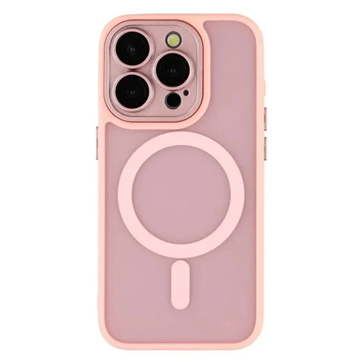 WANLONFENG For iPhone 15 Pro Back Cover Compatible with MagSafe  QB1 Series PC TPU Shockproof Phone Case - Pink - 1