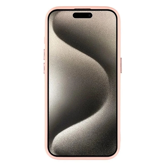WANLONFENG For iPhone 15 Pro Back Cover Compatible with MagSafe  QB1 Series PC TPU Shockproof Phone Case - Pink - 2
