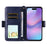 For iPhone 17 Leather Case Magnetic Closure Wallet Stand Phone Cover with Crossbody Strap - Blue - 2