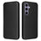 For Samsung Galaxy S25 FE Case Carbon Fiber Texture Drop-Proof PU Leather Phone Cover - Black - 1