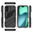 For iPhone 17 Case PC + TPU Shockproof Phone Cover with Kickstand - Black - 4