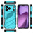 For iPhone 18 Pro Max / 17 Pro Max Case PC + TPU Shockproof Phone Cover with Kickstand - Baby Blue - 4