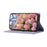 For iPhone Air Case RFID Blocking Wallet Stand Rhombus Leather Phone Cover with Wrist Strap - Purple - 3