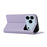 For iPhone 18 Pro Max / 17 Pro Max Case RFID Blocking Wallet Stand Rhombus Leather Phone Cover with Wrist Strap - Purple - 4