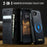 CASEME For iPhone 17e / 16e Case  C49  Compatible with MagSafe RFID Blocking Detachable Wallet Leather Phone Cover - Black - 4