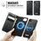 CASEME For iPhone 17e / 16e Case  C49  Compatible with MagSafe RFID Blocking Detachable Wallet Leather Phone Cover - Black - 6