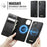 CASEME For iPhone 15 Case  C49  Compatible with MagSafe RFID Blocking Detachable Wallet Leather Phone Cover - Black - 6