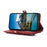 For iPhone Air Case Zipper Pocket 9 Card Slots PU Leather Phone Cover with Wrist Strap - Red - 3