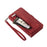 For iPhone Air Case Zipper Pocket 9 Card Slots PU Leather Phone Cover with Wrist Strap - Red - 7