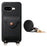 For Google Pixel 9a Case Mirror Card Holder Litchi Texture Leather Phone Back Cover with Long Strap - Black - 2