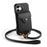 For Google Pixel 9a Case Mirror Card Holder Litchi Texture Leather Phone Back Cover with Long Strap - Black - 6