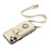 For iPhone 17 Case Card Holder Ring Kickstand TPU + PU Leather Phone Cover with Long Strap - Beige - 5