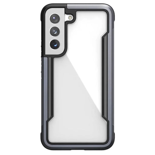DEFENSE For Samsung Galaxy S22 5G PC+TPU+Aluminum Alloy Transparent Case Shockproof Phone Cover - Black - 1