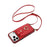 For iPhone 18 Pro / 17 Pro Case Card Holder Ring Kickstand TPU + PU Leather Phone Cover with Long Strap - Red - 4