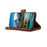 For iPhone 16 Case 9 Card Slots Rhombus Design Leather Phone Cover with Wrist Strap - Brown - 4