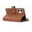 For iPhone 17 Case 9 Card Slots Rhombus Design Leather Phone Cover with Wrist Strap - Brown - 5