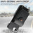 For iPhone 17e / 16e Case Mirror Card Holder Litchi Texture Leather Phone Back Cover with Long Strap - Black - 4