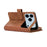 For iPhone 18 Pro / 17 Pro Case 9 Card Slots Rhombus Design Leather Phone Cover with Wrist Strap - Brown - 5