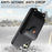 For Samsung Galaxy A06 5G / Galaxy A06 4G Case Mirror Card Holder Litchi Texture Leather Phone Back Cover with Long Strap - Black - 4
