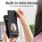 For Samsung Galaxy A06 5G / Galaxy A06 4G Case Mirror Card Holder Litchi Texture Leather Phone Back Cover with Long Strap - Black - 5