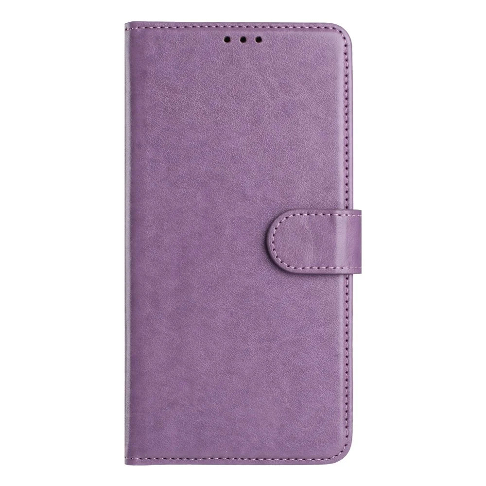 For iPhone Air Wallet Phone Case Stand PU Leather Folio Flip Cover with 8 Card Slot - Purple - 5