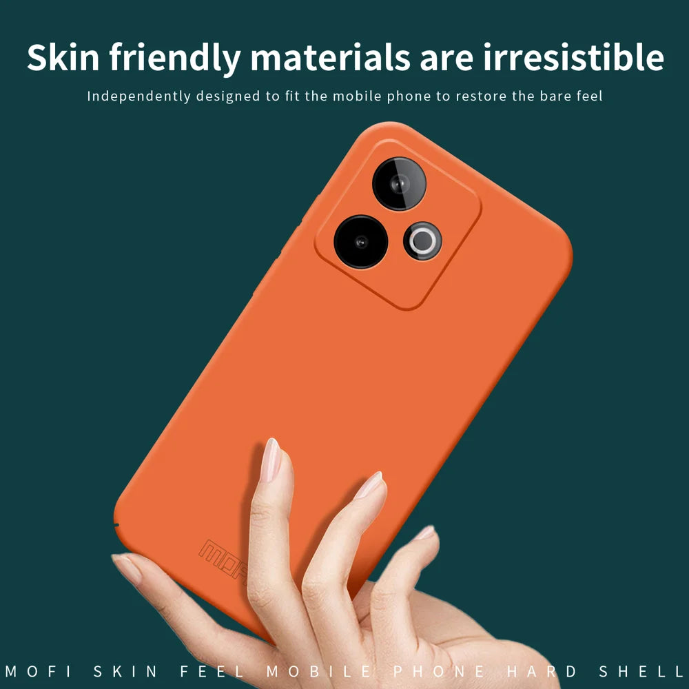 MOFI For Realme GT 7 5G Phone Case  JK Qin Series Skin-Touch Matte Anti-fingerprint Back Cover - Black - 3