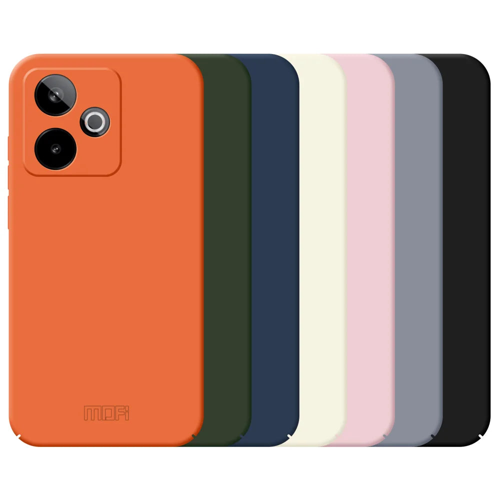 MOFI For Realme GT 7 5G Phone Case  JK Qin Series Skin-Touch Matte Anti-fingerprint Back Cover - Black - 4