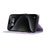 For iPhone 16 Pro Max Case 3D Rhombus Grid Imprinted Wallet Leather Phone Cover with Lanyard - Purple - 4