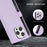 For iPhone 16 Pro Max Case 3D Rhombus Grid Imprinted Wallet Leather Phone Cover with Lanyard - Purple - 7