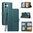 For iPhone 17 Case 3D Rhombus Grid Imprinted Wallet Leather Phone Cover with Lanyard - Green - 1