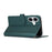 For iPhone 17 Case 3D Rhombus Grid Imprinted Wallet Leather Phone Cover with Lanyard - Green - 4