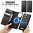 CASEME For iPhone 16 Pro Case  C49  Compatible with MagSafe RFID Blocking Detachable Wallet Leather Phone Cover - Black - 6