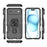 WANLONFENG For iPhone Air Phone Case  PC TPU Back Cover Kickstand with Tempered Glass - Black - 2