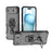 WANLONFENG For iPhone Air Phone Case  PC TPU Back Cover Kickstand with Tempered Glass - Black - 4
