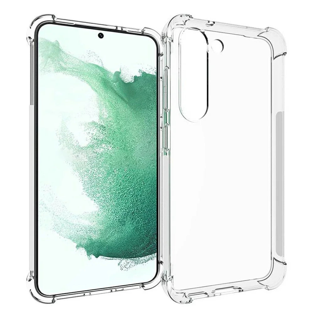 For Samsung Galaxy S23+ Non-slip Crystal Clear Phone Case Thickened Corner Shockproof TPU Cover - 1