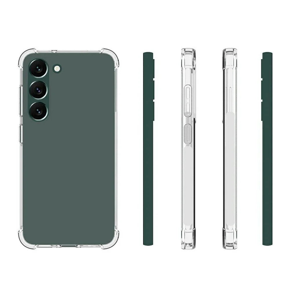 For Samsung Galaxy S23+ Non-slip Crystal Clear Phone Case Thickened Corner Shockproof TPU Cover - 6