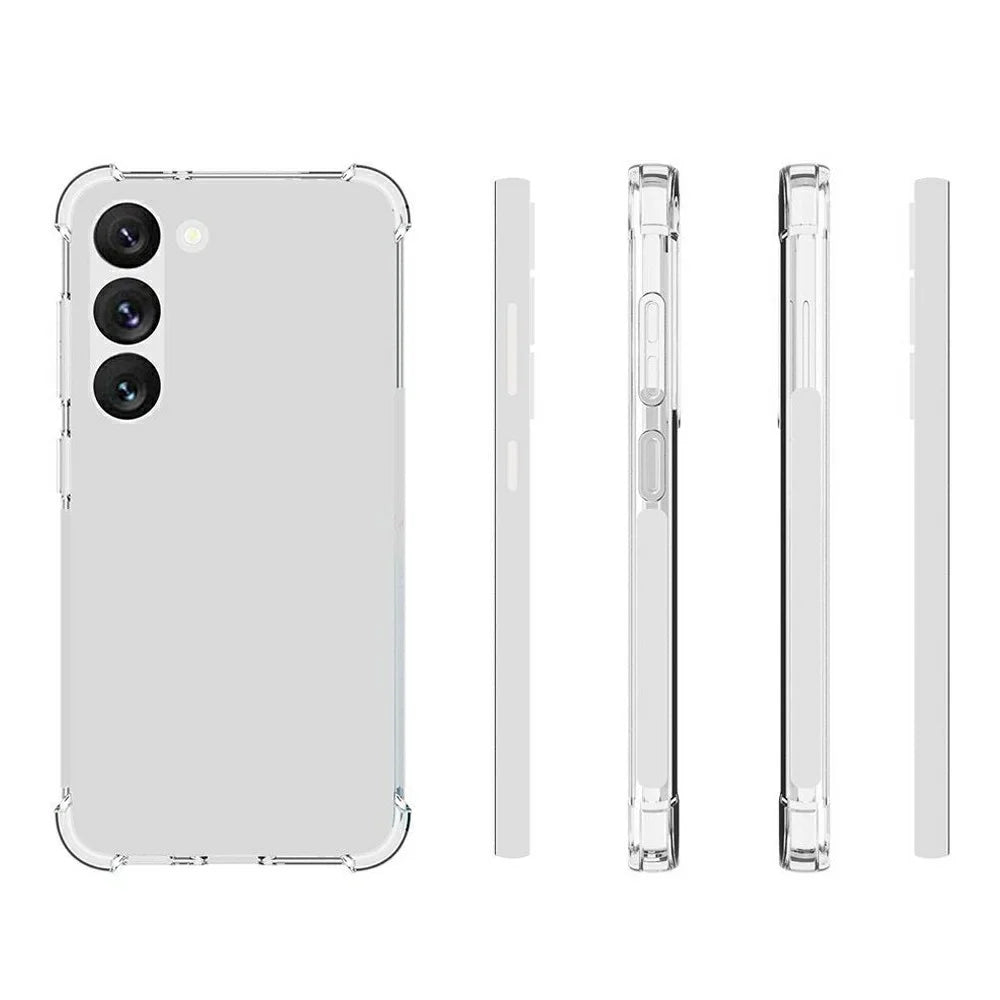 For Samsung Galaxy S23 Reinforced Corner Soft TPU Case Non-slip Transparent Phone Back Cover - 6
