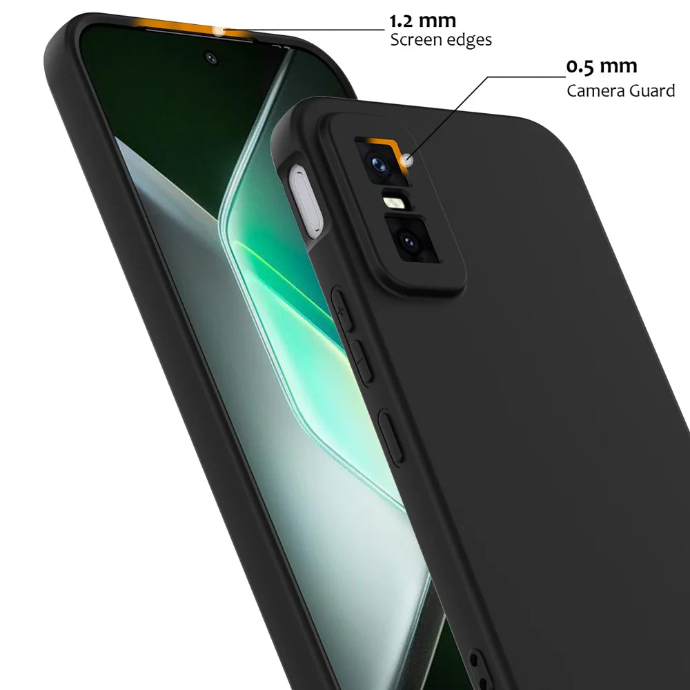 For Infinix GT 30 Pro 5G / GT 30 5G Magnetic Case Anti-Drop Liquid Silicone Phone Cover - Black - 6