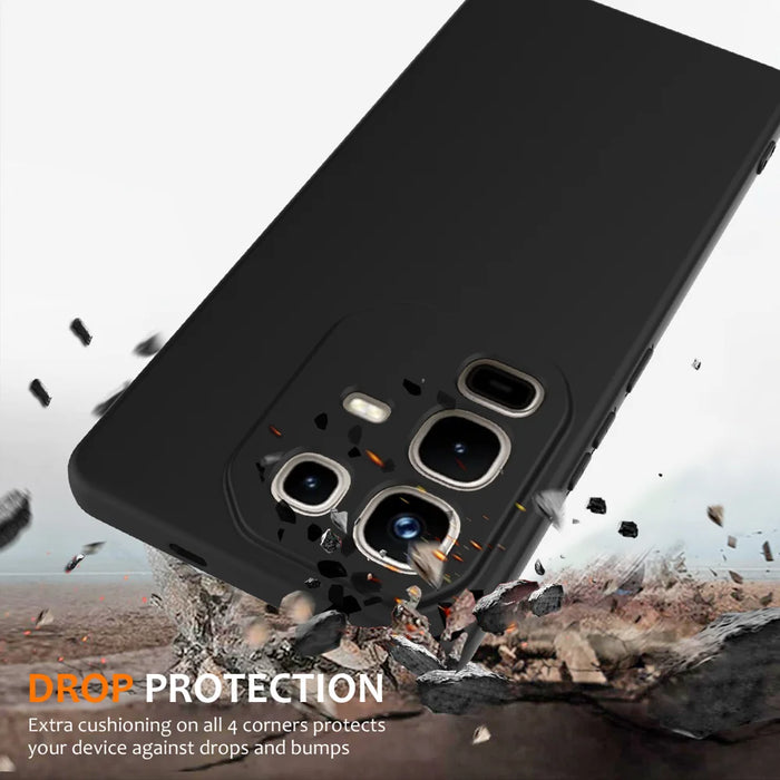 For Infinix Note 50 Pro+ 5G Case Magnetic Case Anti-Drop Liquid Silicone Phone Cover - Black - 2