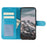 For iPhone 17 Case PU Leather Mandala Imprinted Design Wallet Phone Cover with Wrist Strap - Blue - 2