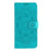 For iPhone 17 Case PU Leather Mandala Imprinted Design Wallet Phone Cover with Wrist Strap - Blue - 4